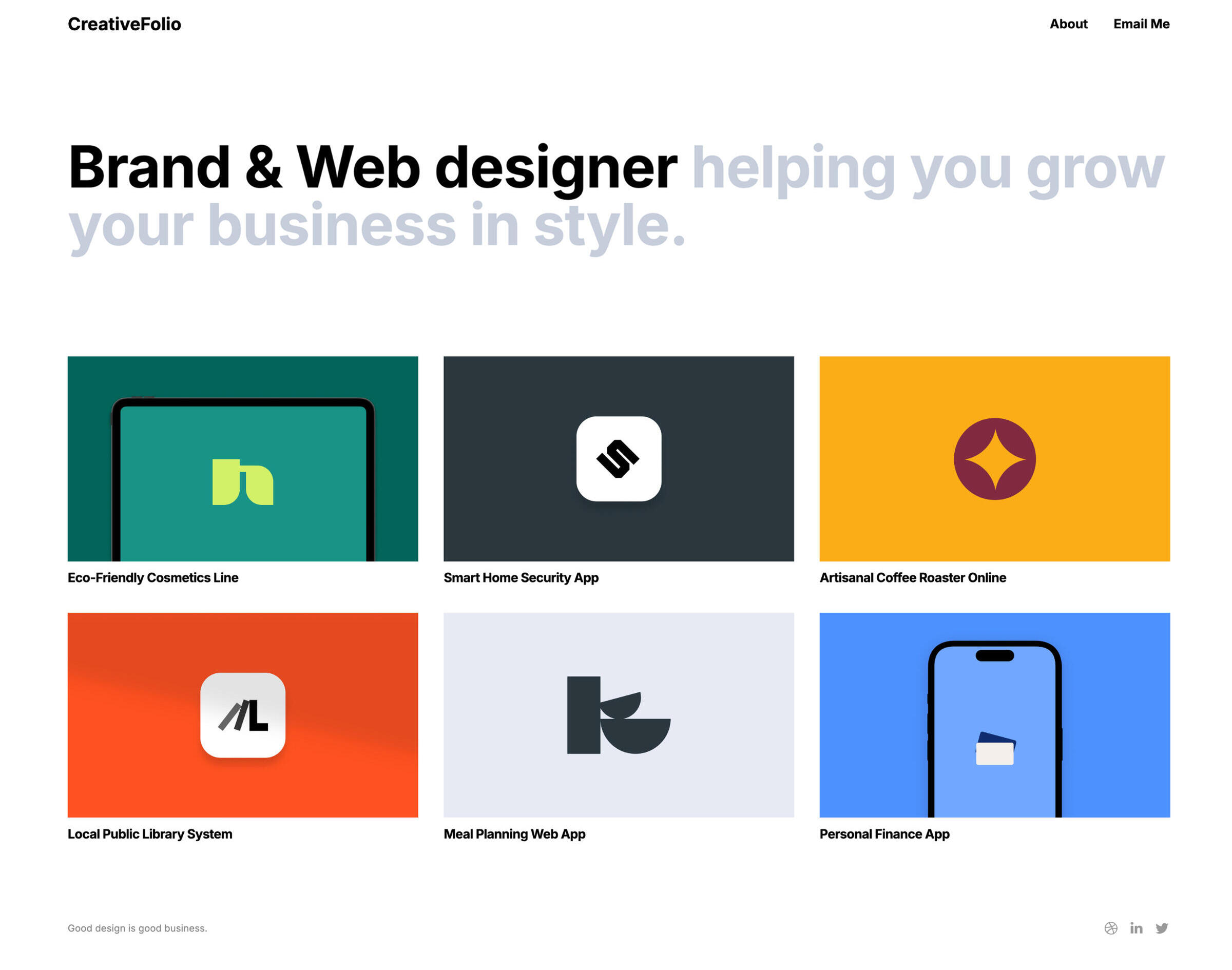 Carrd Portfolio Template - Creative Folio